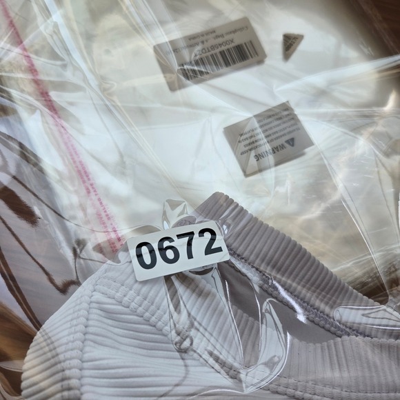 Frankie's Bikinis Sz M Purple Lavender Cole Ribbed Mid Rise Cheeky Swim Bottoms - Picture 4 of 4